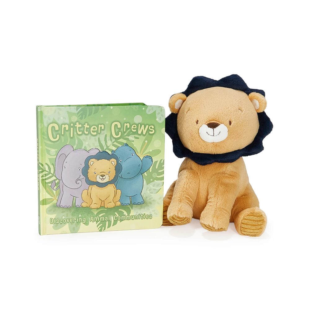 Bunnies By The Bay - Little Lenny the Lion Plush & Book Bundle - Infants