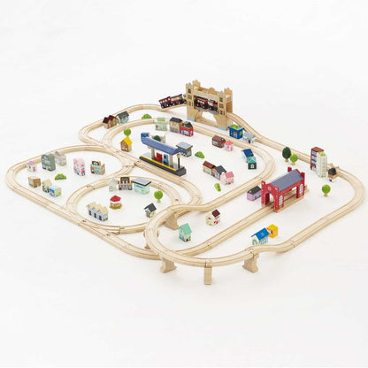 Le Toy Van - London Wood Train Set – 120 Pieces - Preschool