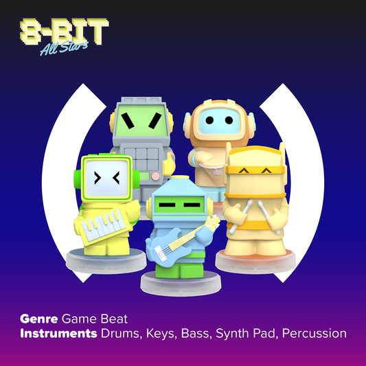 Loops Lab® - Loops Lab 8 Bit Allstars: 5 Figurines Game Music Band - Electronics