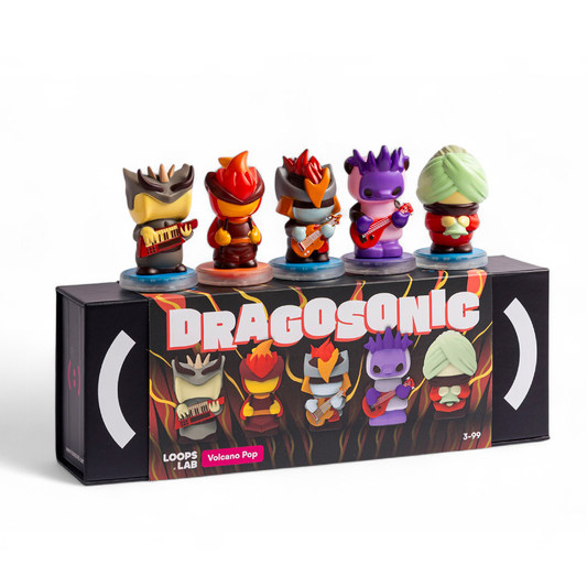 Loops Lab® - Loops Lab Dragosonic: 5 Figurines Volcano Pop Band - Electronics