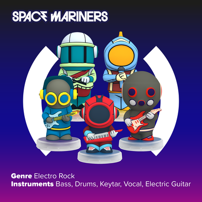 Loops Lab® - Loops Lab Space Mariners: 5 Figurines Galactic Rock Band - Electronics