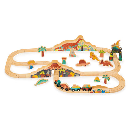 Mentari - Lost World Dinosaur Railway Set - Preschool