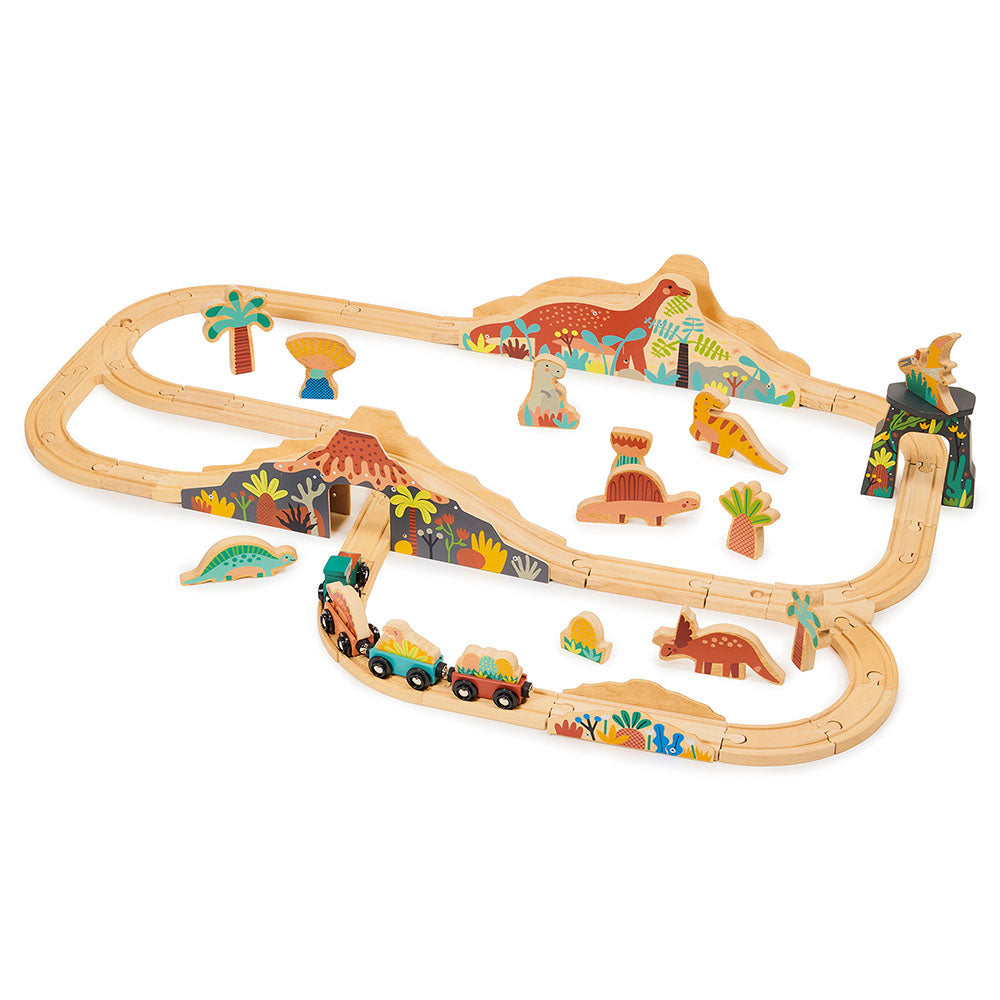 Mentari - Lost World Dinosaur Railway Set - Preschool