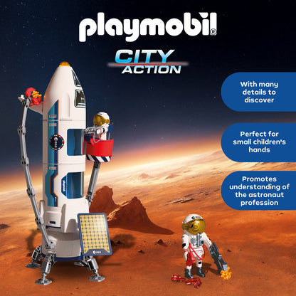 Playmobil - Mars Research Rocket Playset - Preschool