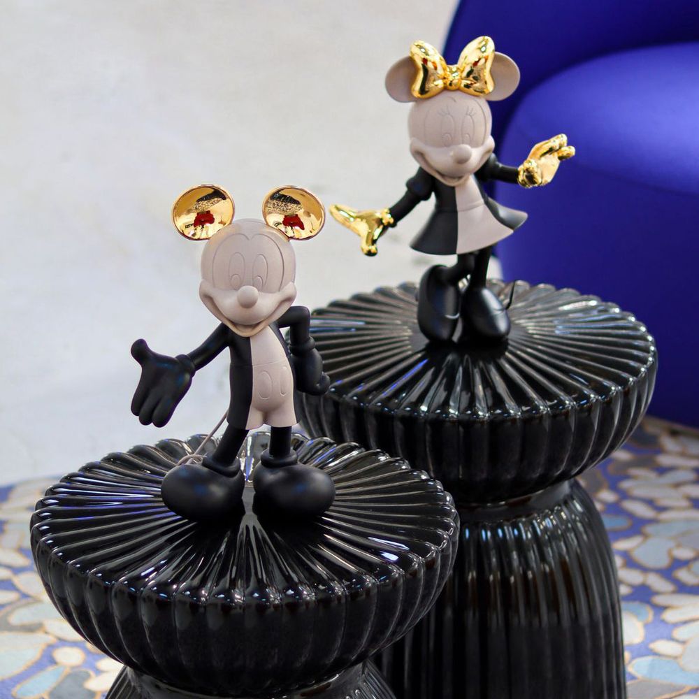 Leblon Delienne - Mickey Mouse 12" Kelly Hoppen Figurine - Black, Taupe & Gold - Collectibles