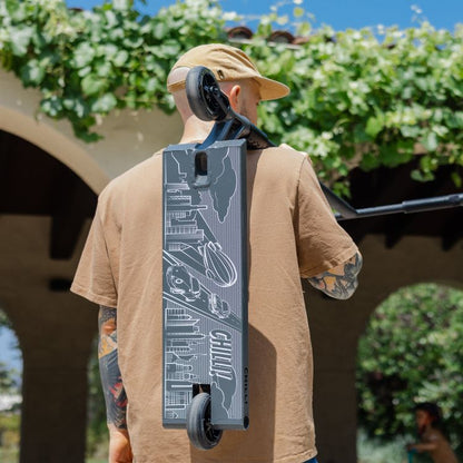 Micro Kickboard - Micro Chilli Zeppelin Pro Scooter - Black/Grey - Outdoor