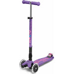 Micro Kickboard - Micro Maxi Foldable LED Scooter - Purple - Outdoor