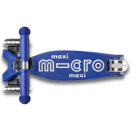 Micro Kickboard - Micro Maxi LED Scooter - Blue/White - Outdoor