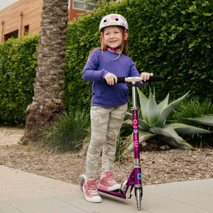 Micro Kickboard - Micro Sprite LED Scooter - Purple Stripe - Outdoor
