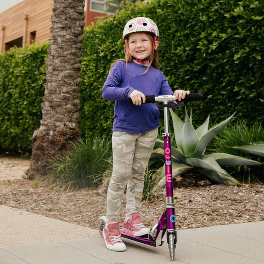 Micro Kickboard - Micro Sprite LED Scooter - Purple Stripe - Outdoor