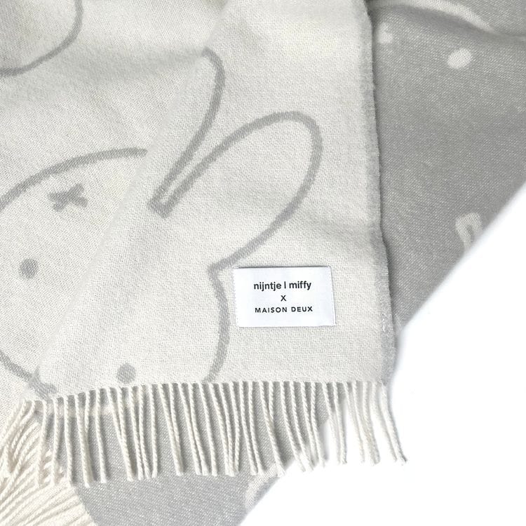 Maison Deux - Miffy Blanket - Cloud White/Grey - Room Decor