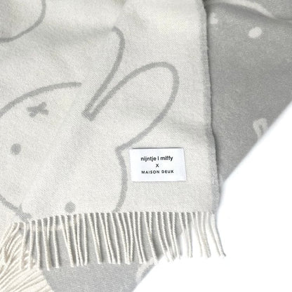 Maison Deux - Miffy Blanket - Cloud White/Grey - Room Decor