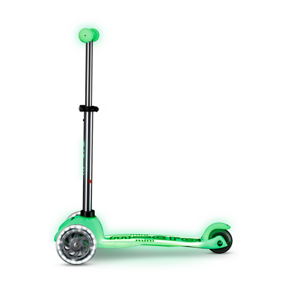 Micro Kickboard - Mini Deluxe Glow LED Plus Scooter - Icy Lime - Outdoor