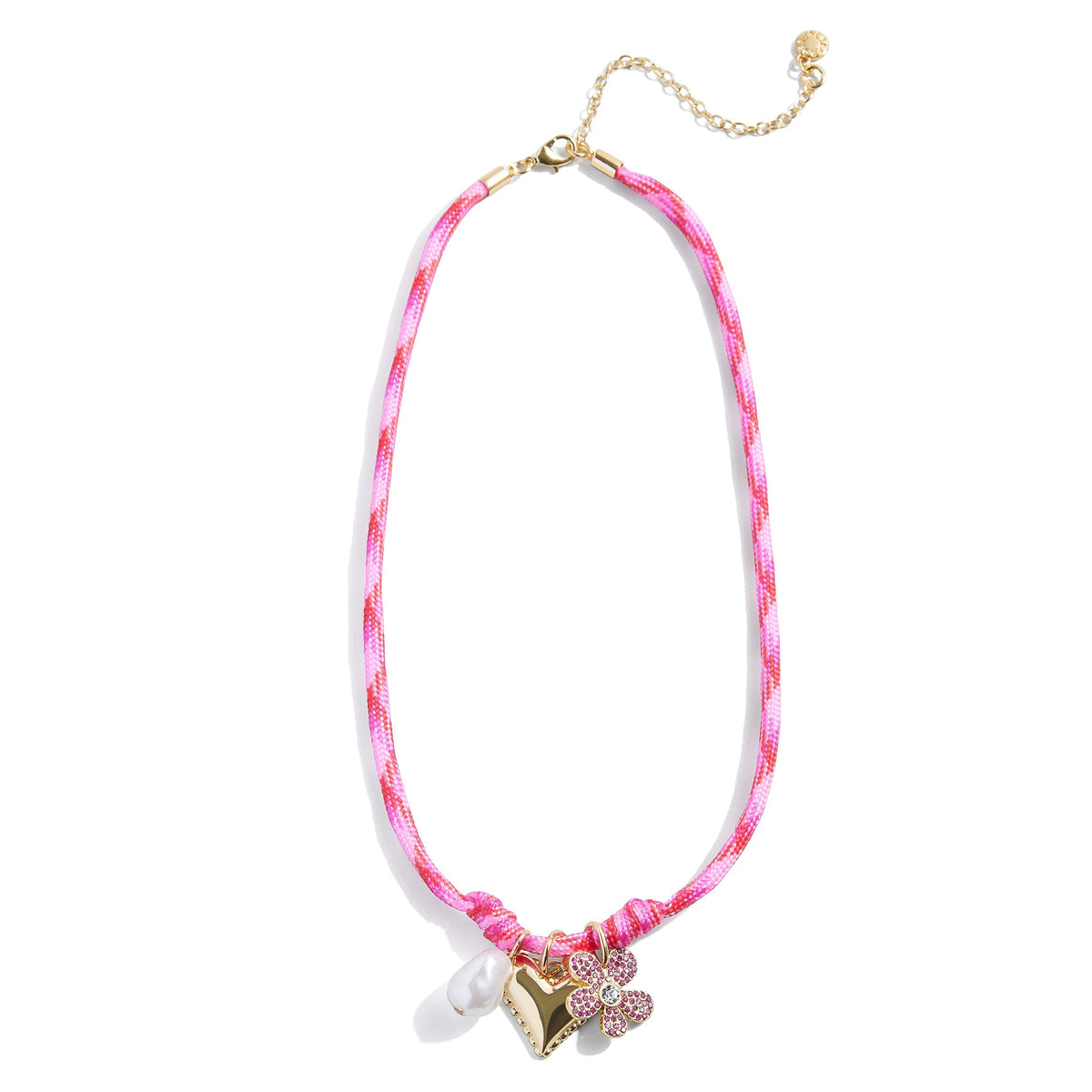 Minibar by BaubleBar - Minibar Paracord Necklace - Pink Hearts - Trend Accessories