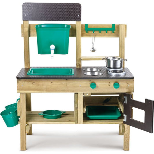 Hape - Mud Kitchen Wooden Toy Playset with Accessories - Preschool