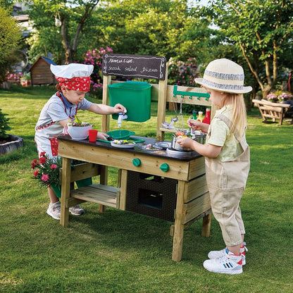 Hape - Mud Kitchen Wooden Toy Playset with Accessories - Preschool