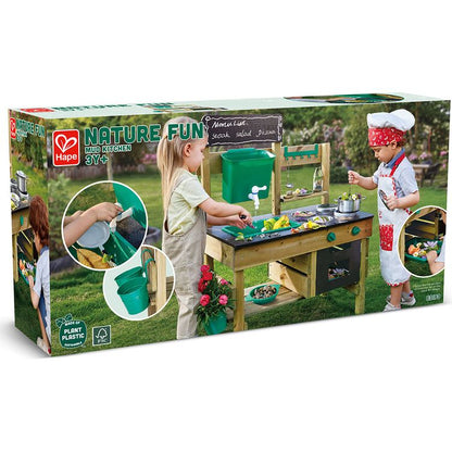 Hape - Mud Kitchen Wooden Toy Playset with Accessories - Preschool