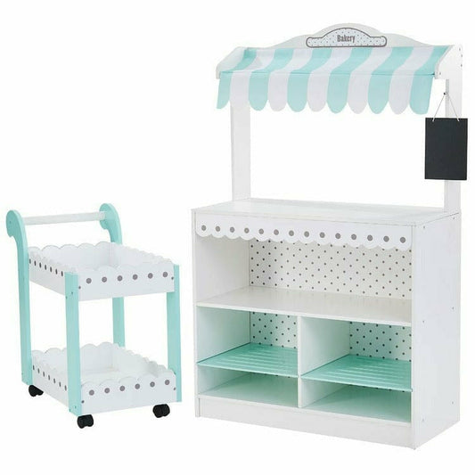 Teamson Kids - My Dream Bakery Shop Dessert Stand - White/Mint - Preschool