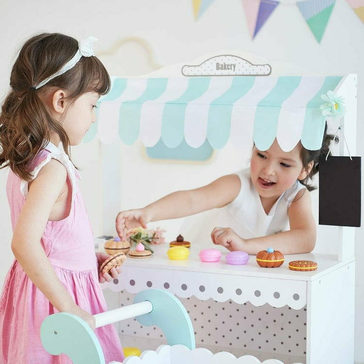 Teamson Kids - My Dream Bakery Shop Dessert Stand - White/Mint - Preschool