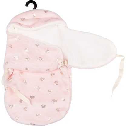 FAO Schwarz - My FAO Doll Swaddle - Pink With Gold Hearts - My FAO Doll