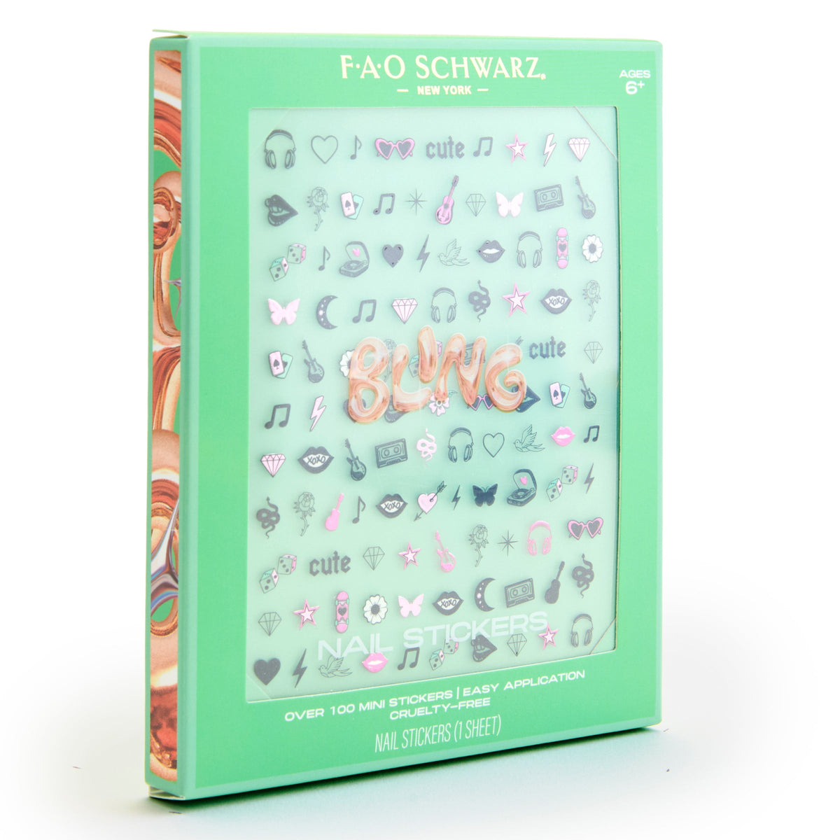 FAO Schwarz - Nail Stickers Set - Bling - Fashion Activity and Roleplay