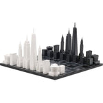 Skyline Chess - New York City Edition Acrylic Chess Set with Wood Map Board - Games