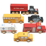 Le Toy Van - New York Wood Toy Car Set - 7 Piece - Preschool