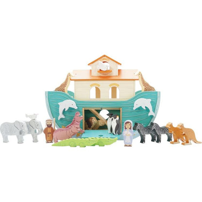 Le Toy Van - Noah’s Great Wooden Ark & Animals - 23 Pieces - Preschool