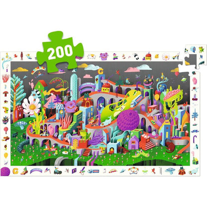 Djeco - Observation 200 Piece Puzzle - Crazy Town - Puzzles
