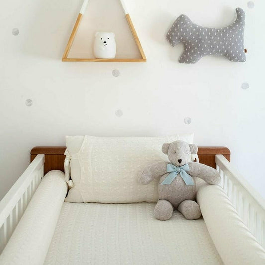 Rian Tricot - Off-White Crib Blanket - Room Decor
