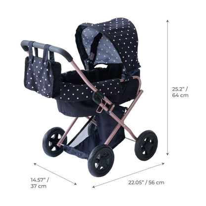 Teamson Kids - Olivia's Little World Pin Up Doll Classic Stroller with Removable Bassinet - Dolls