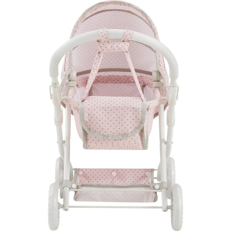 Teamson Kids - Olivia's Little World Polka Dot Princess Baby Doll Pram Stroller - Dolls