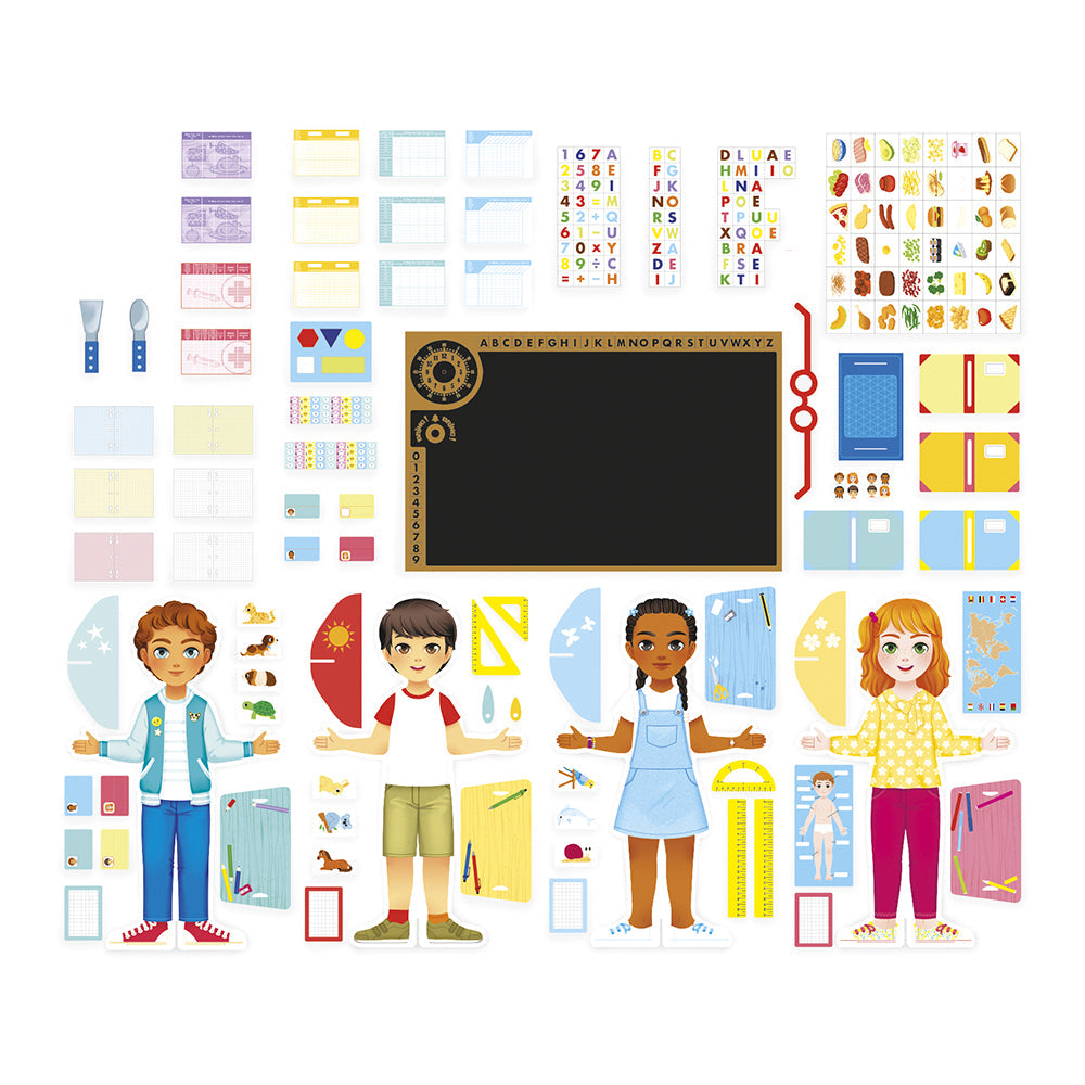 Janod - One Day at School Playset - Preschool
