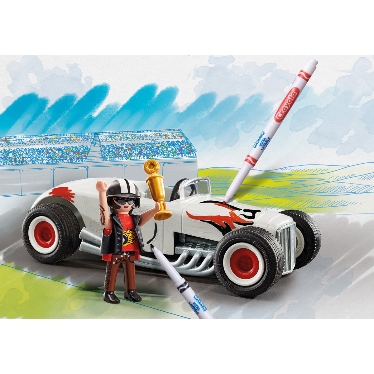 Playmobil - PLAYMOBIL Color: Hot Rod Playset - Preschool
