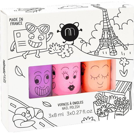 Nailmatic - Paris Neon Nail Polish 3 Pack for Kids - Trend Accessories