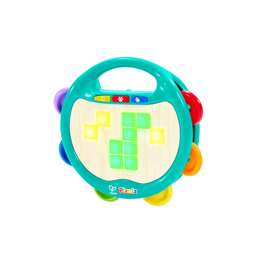 Hape - Pixel Beat Tambourine Toy - Preschool