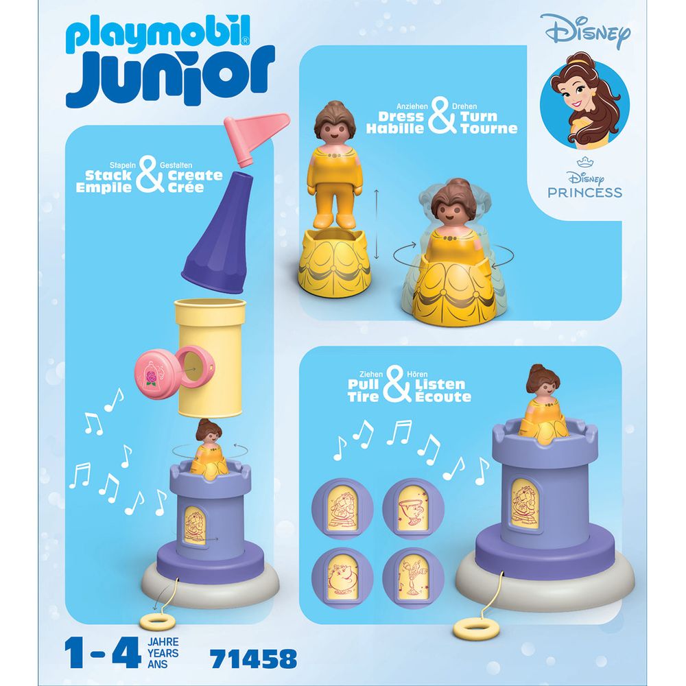 Playmobil - Playmobil Junior & Disney: Belle's Play Tower with Sound Playset - Preschool