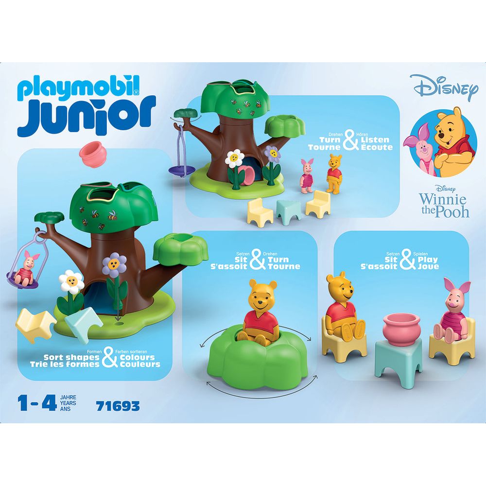 Playmobil - Playmobil Junior & Disney: Winnie the Pooh's & Piglet's Tree House Playset - Preschool