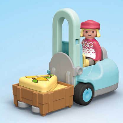 Playmobil - Playmobil Junior: Organic Market Stall & Forklift - Preschool
