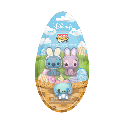 Funko - Pocket POP: Easter Stitch, Angel, Scrump 3-Pack - World of Funko