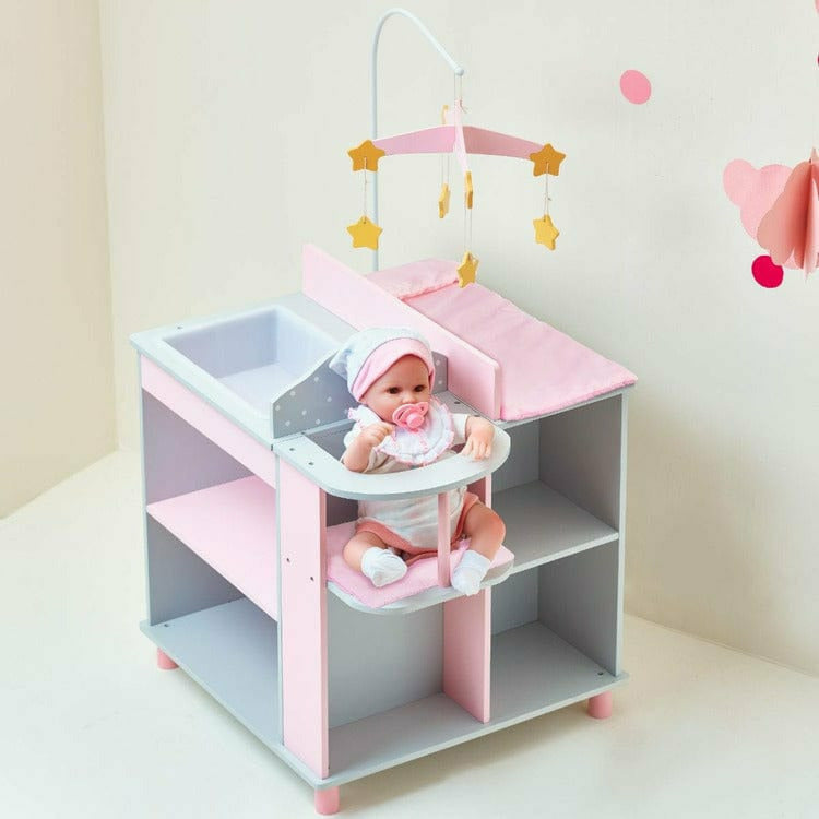Teamson Kids - Polka Dots Princess Baby Doll Changing Station - Dolls
