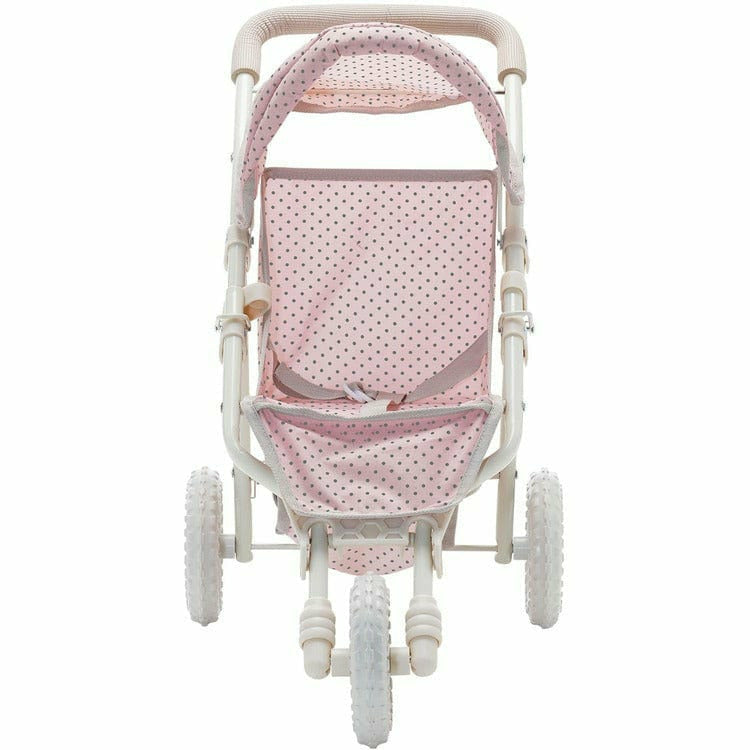 Teamson Kids - Polka Dots Princess Baby Doll Jogging Stroller - Pink - Dolls