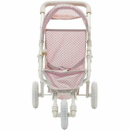 Teamson Kids - Polka Dots Princess Baby Doll Jogging Stroller - Pink - Dolls
