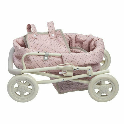 Teamson Kids - Polka Dots Princess Deluxe Baby Doll Stroller - Pink - Dolls