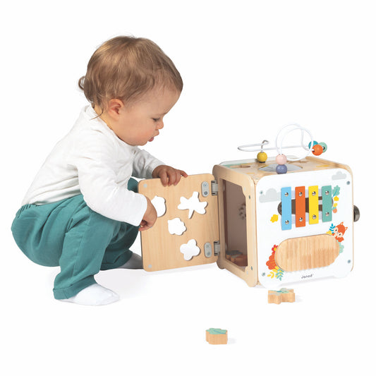 Janod - Pure Large Multi-Activity Cube - Infants