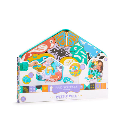 FAO Schwarz - Puzzle Pets 3D Puzzle with Stand - Preschool