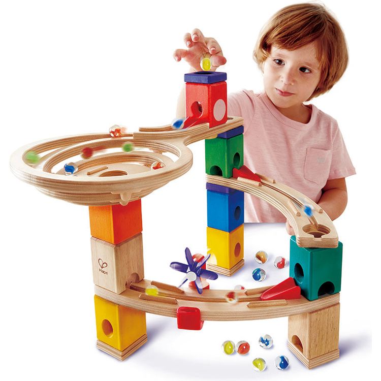 Hape - Quadrilla Race to the Finish Marble Run Blocks - STEM