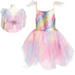 Great Pretenders - Rainbow Fairy Dress & Wings - Size 7-8 Years - Dress up