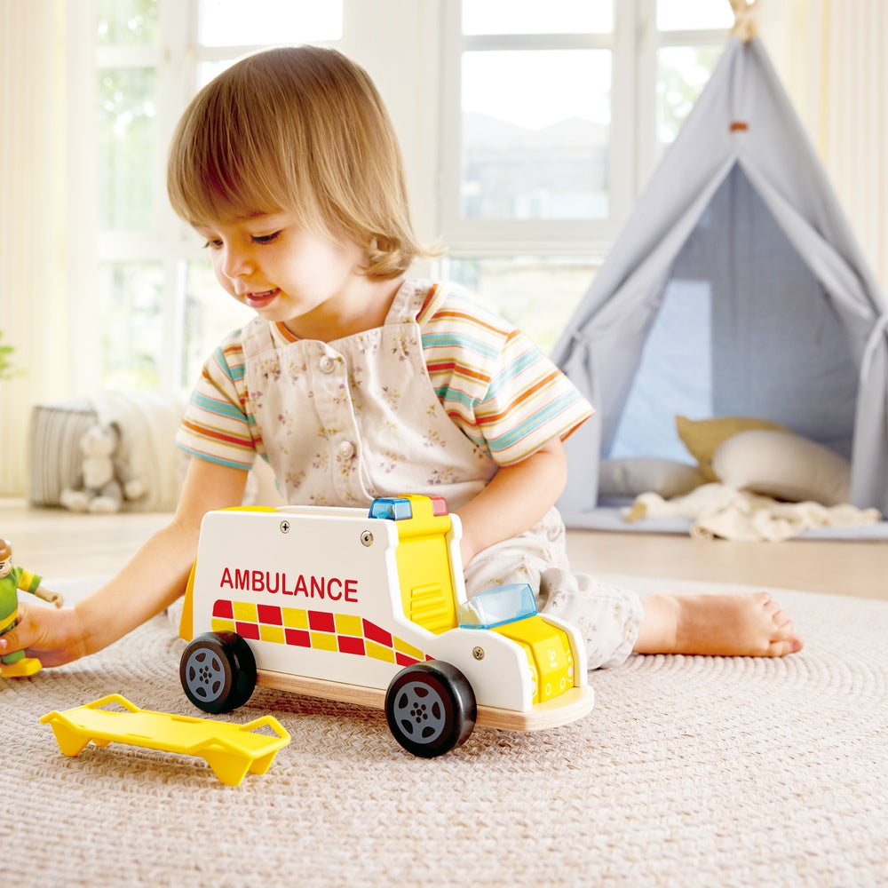 Hape - Rapid Response Toy Ambulance - Preschool