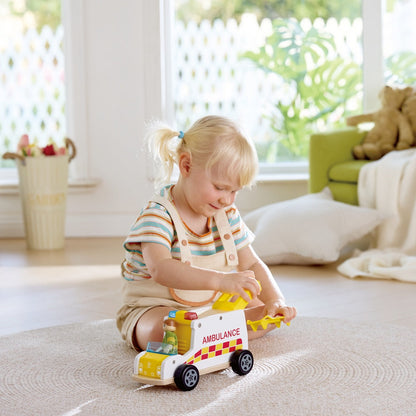 Hape - Rapid Response Toy Ambulance - Preschool